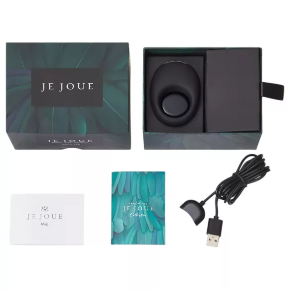 Je Joue Mio - penisring med vibrator - uppladdningsbar vattentät svart