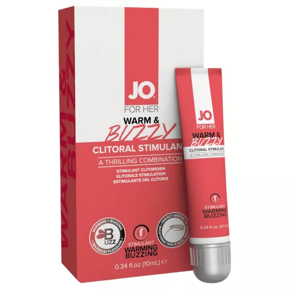 System JO - WARM & BUZZY - klitorisstimulerande gel för kvinnor (10 ml)