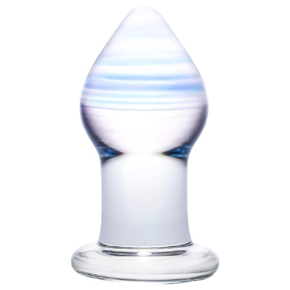GLAS Amethyst Rain - glasanalplugg (genomskinligt lila)