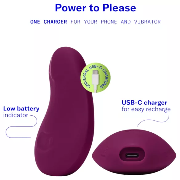 Dame Pom - uppladdningsbar klitorisvibrator (lila)