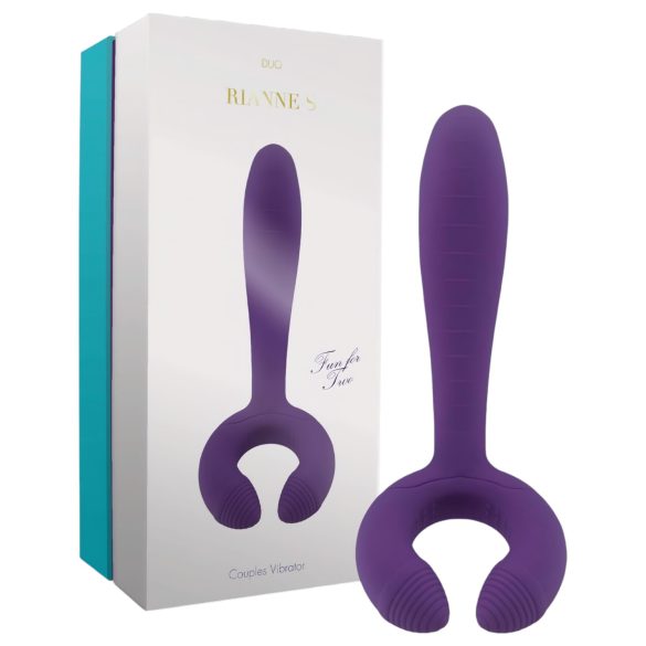 Rianne Duo - vattentät, uppladdningsbar parvibrator (lila)