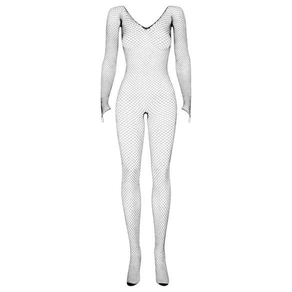 Obsessive N109 - Långärmad, öppen nät-overall - Svart (S-L)