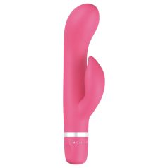 B SWISH - rabbit vibrator med klitorisarm - silikon laxrosa