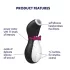 Satisfyer Penguin - klitorisstimulator med batteri - vattentät - svart/vit