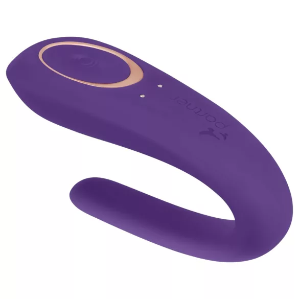 Satisfyer Dubbel Klassisk - vattentät, uppladdningsbar parvibrator (lila)