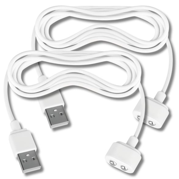 Satisfyer - magnetisk USB-laddningskabel - 2st (vit)