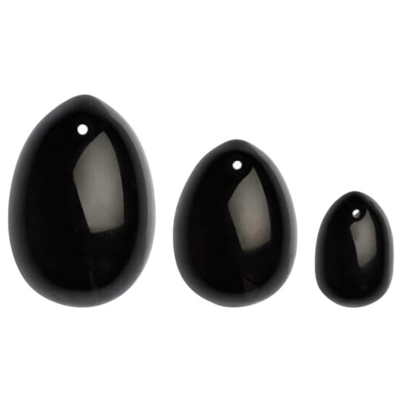 La Gemmes Yoni - geishakulesset - svart obsidian (3 st)