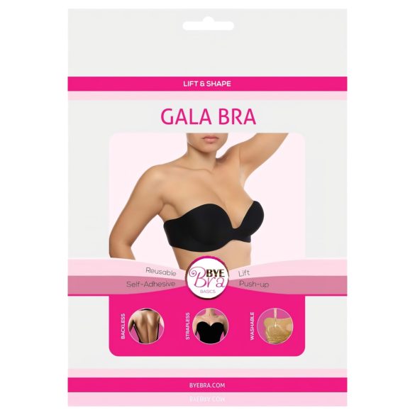 Bye Bra Gala B - diskret push-up bh (svart)
