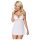 Obsessive 810-BAB-2 - spets babydoll och stringtrosa (vit)