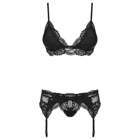 Obsessive - underklädesset i spets - svart - L/XL