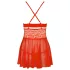 Obsessive - babydoll med spets och stringtrosa - röd - L/XL