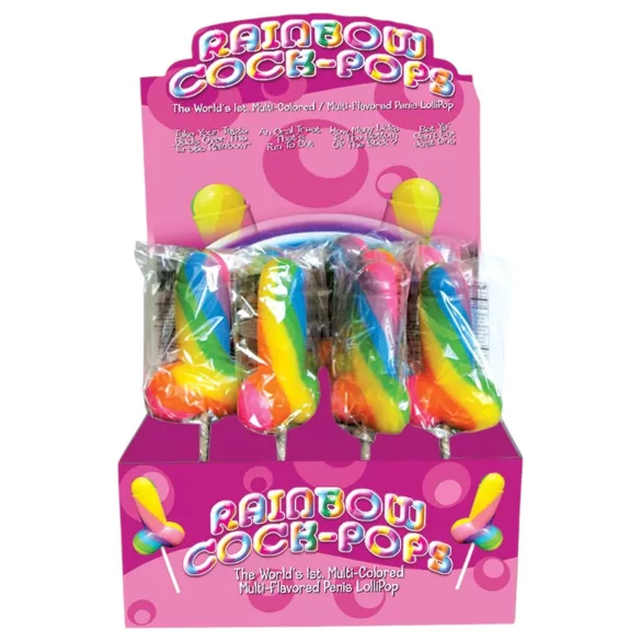 Rainbow Cock Pop - penis-klubba (85 g) - fruktsmak