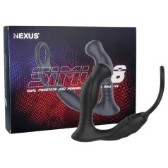 Nexus Simul8 - vibratorring med analdildo - svart