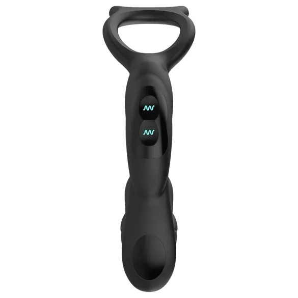 Nexus Simul8 - vibratorring med analdildo - svart