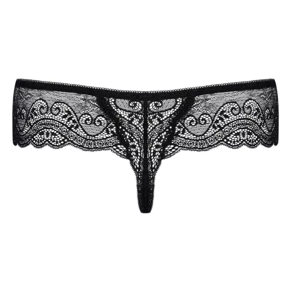 Obsessive - stringtrosa dam med strass - spets svart - L/XL