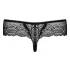 Obsessive - stringtrosa dam med strass - spets svart - L/XL