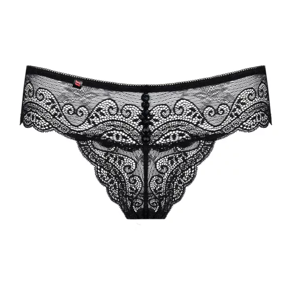 Obsessive - stringtrosa dam med strass - spets svart - L/XL