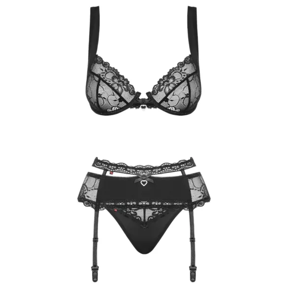 Obsessive Heartina - underklädesset (svart) - L/XL