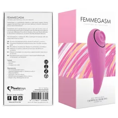   FeelzToys - klitorisstimulator vibrator 2i1 uppladdningsbar silikon rosa