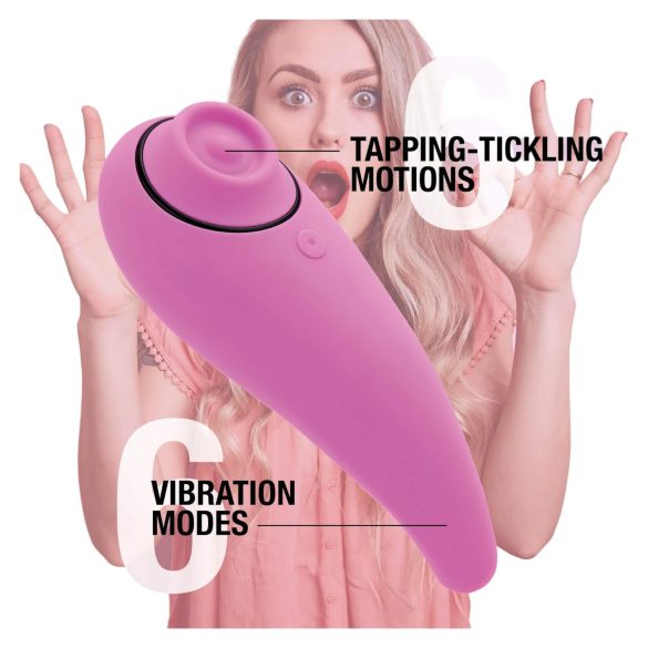 FeelzToys - klitorisstimulator vibrator 2i1 uppladdningsbar silikon rosa