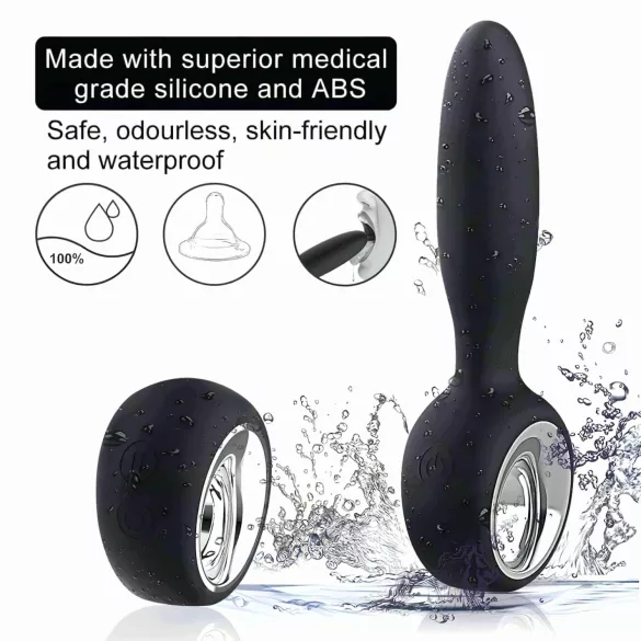 Aixiasia Dylon-Remote - analvibrator med fjärrkontroll - uppladdningsbar svart