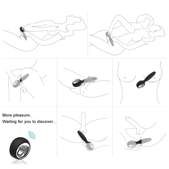 Aixiasia Dylon-Remote - analvibrator med fjärrkontroll - uppladdningsbar svart