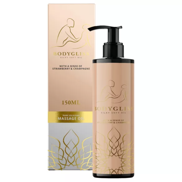 Bodygliss - massageolja och glidmedel - jordgubb - 150ml