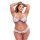 Baci Plus Size - Blommig spets-bh-set (vit)