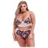 Baci Plus Size - bh-set med blommig spets - stora storlekar
