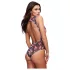Baci - spetsbody med blommönster - svart - M/L