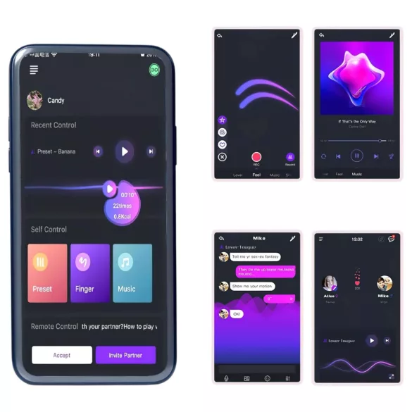 Magic Motion Rise - vibratorring med app - uppladdningsbar - svart