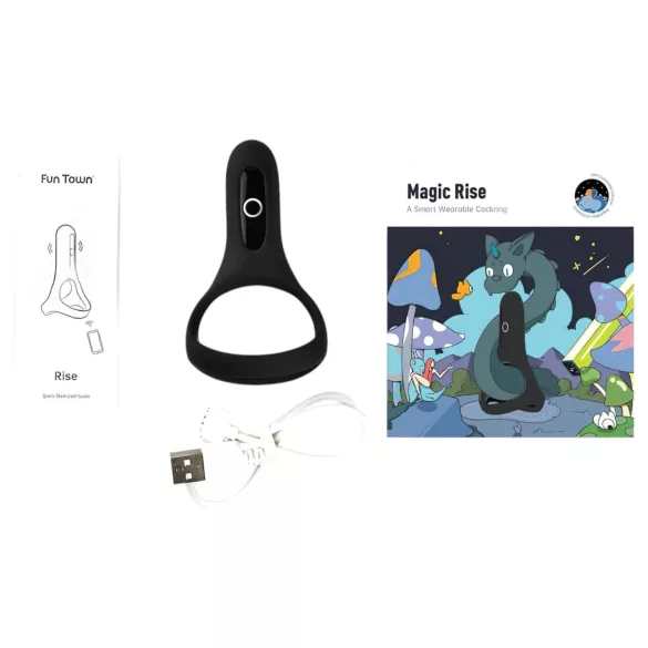 Magic Motion Rise - vibratorring med app - uppladdningsbar - svart