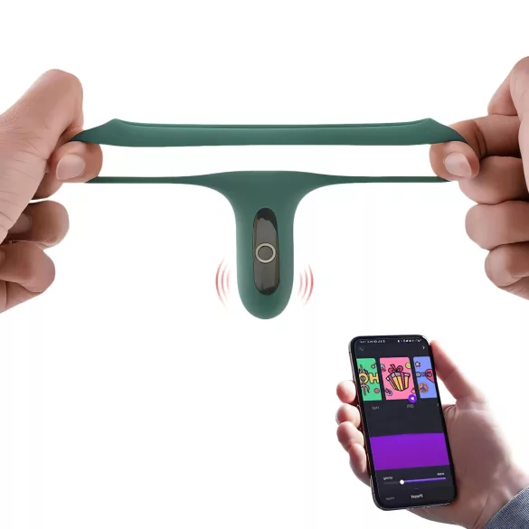 Magic Motion Rise - App‑styrd vibrerande penisring för män (grön)