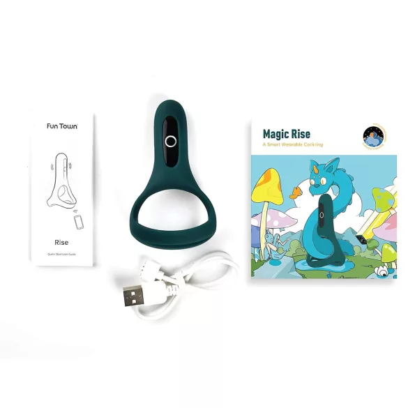 Magic Motion Rise - App‑styrd vibrerande penisring för män (grön)