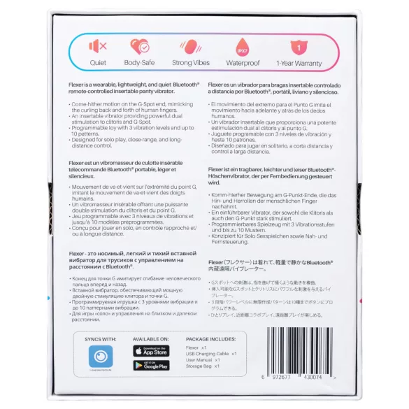 LOVENSE Flexer Panty - uppladdningsbar 2‑i‑1 vibrator (rosa)