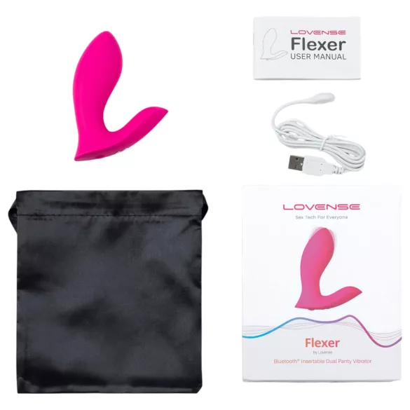 LOVENSE Flexer Panty - uppladdningsbar 2‑i‑1 vibrator (rosa)