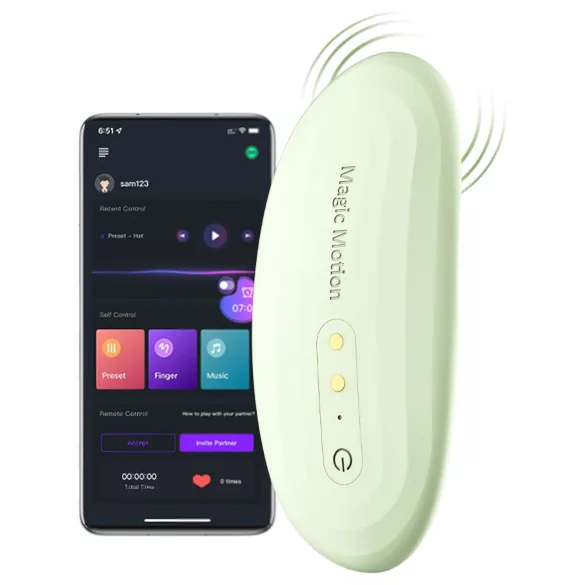 Magic Motion Nyx - bärbar appstyrd trosvibrator (grön)