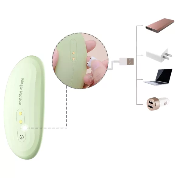 Magic Motion Nyx - bärbar appstyrd trosvibrator (grön)
