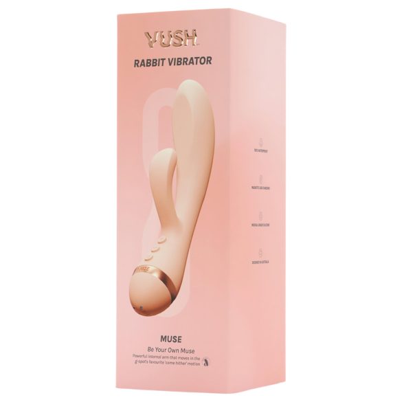 Vush Muse - vibrator med klitorisstimulering - uppladdningsbar vattentät - rosa