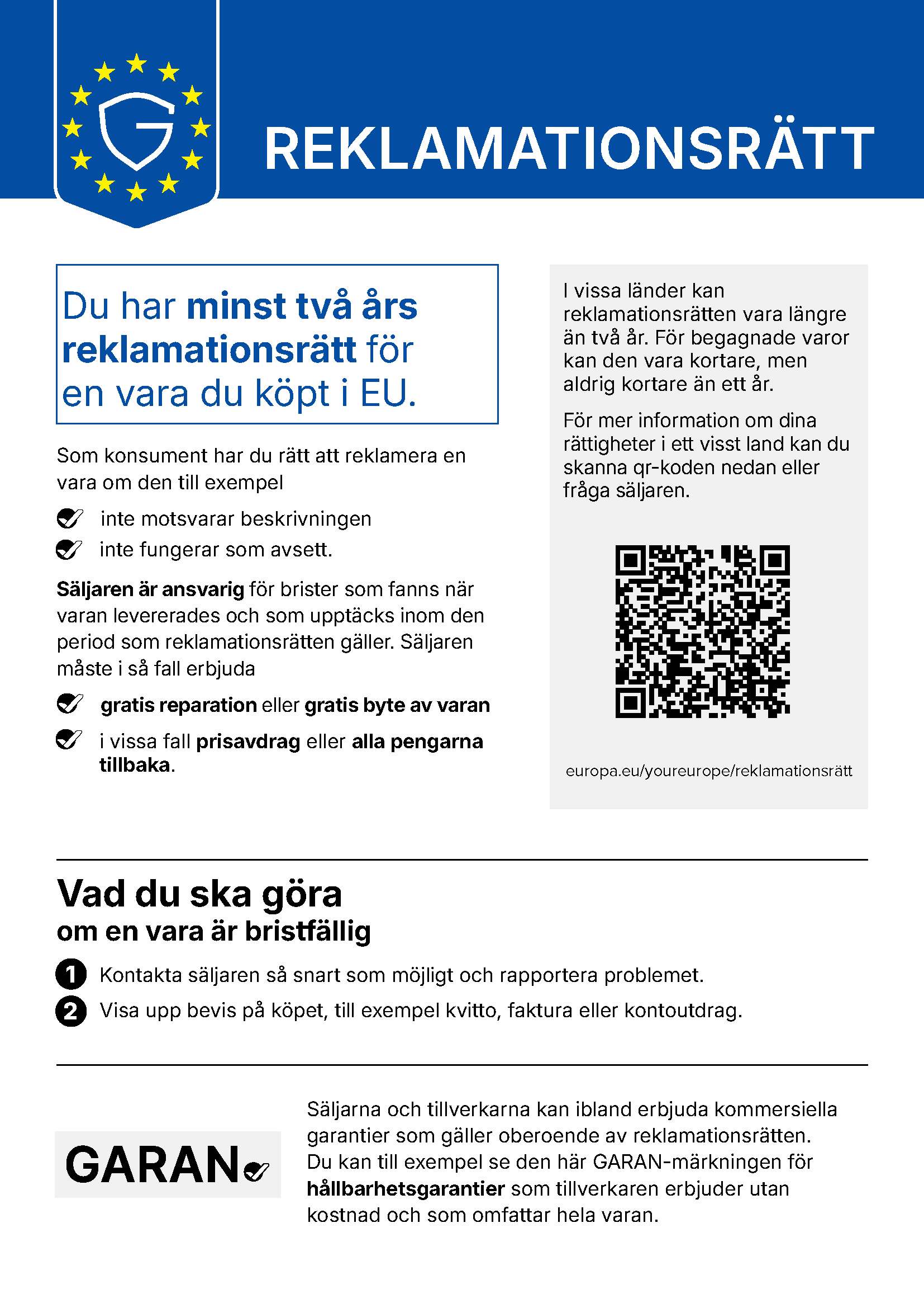 REKLAMATIONSRÄTT