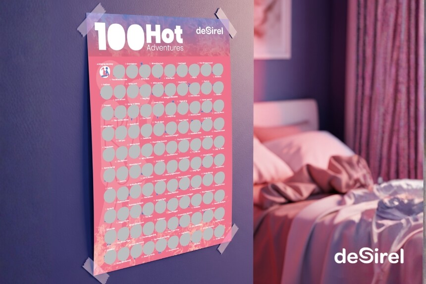 Desirel - 100 Sexy Positions Scratch-Off Poster | Desirel Sex Shop