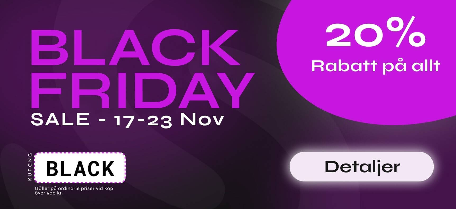 Black Friday 20% rabatt på allt | Desirel.se Sex Shop