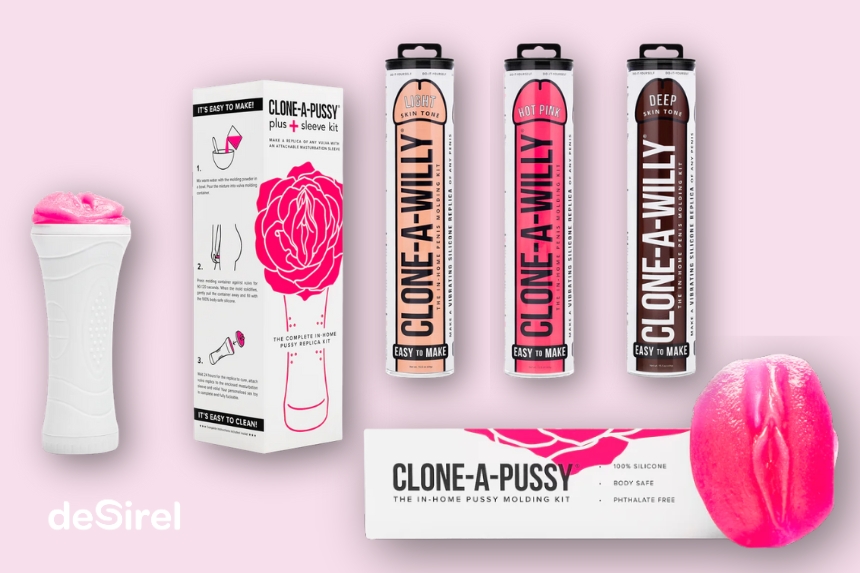 Clone a Willy & Clone a Pussy hemmagjort DIY dildo- och masturbatorkit | Sex Shop Desirel